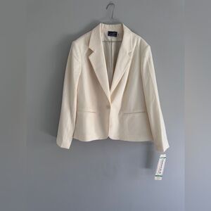 HABERDASHERY COLLECTION PERSONAL II  WOMEN'S BLAZER JACKET SIZE 38 CREME BEIGE